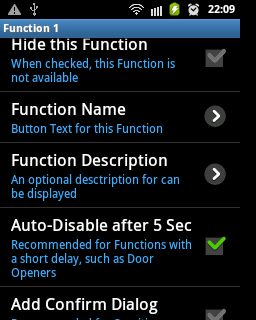 Function setup