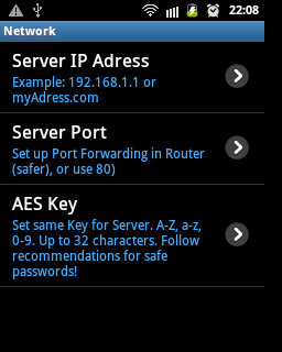 Network setup